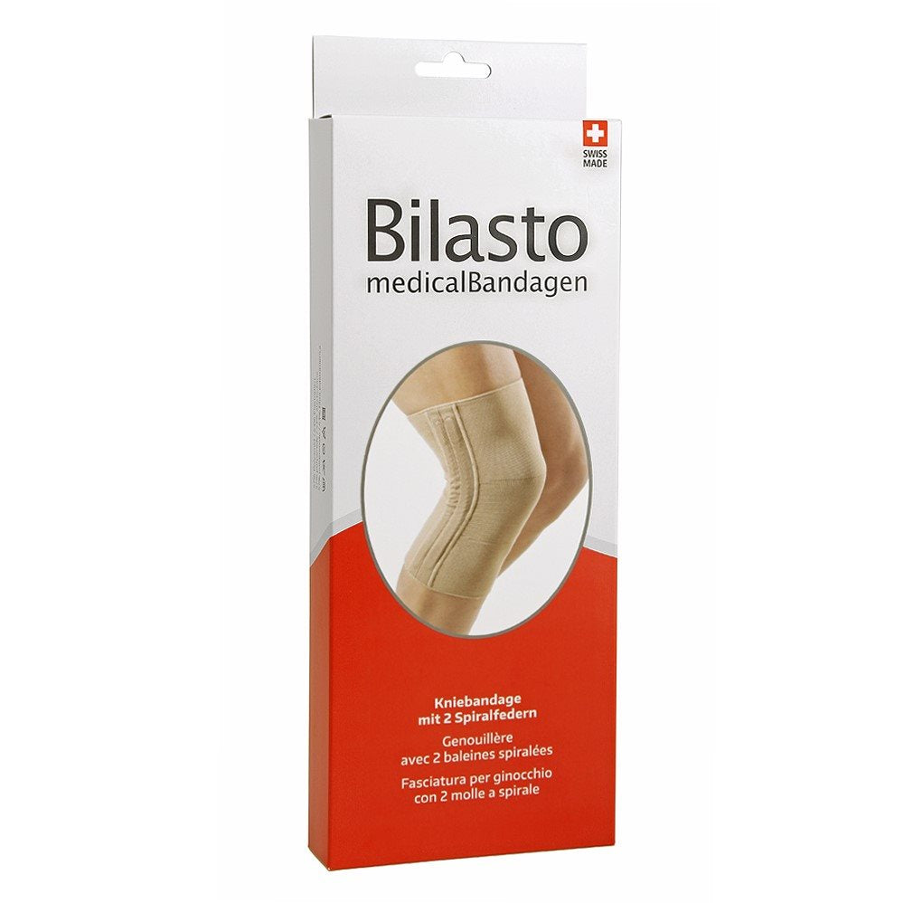 BILASTO Kniebandage mit Spiralfedern XL beige