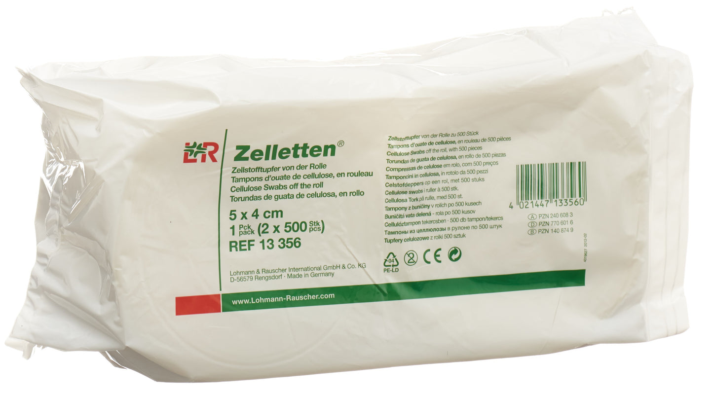 L+R Zelletten Zellstofftupfer Rollen
