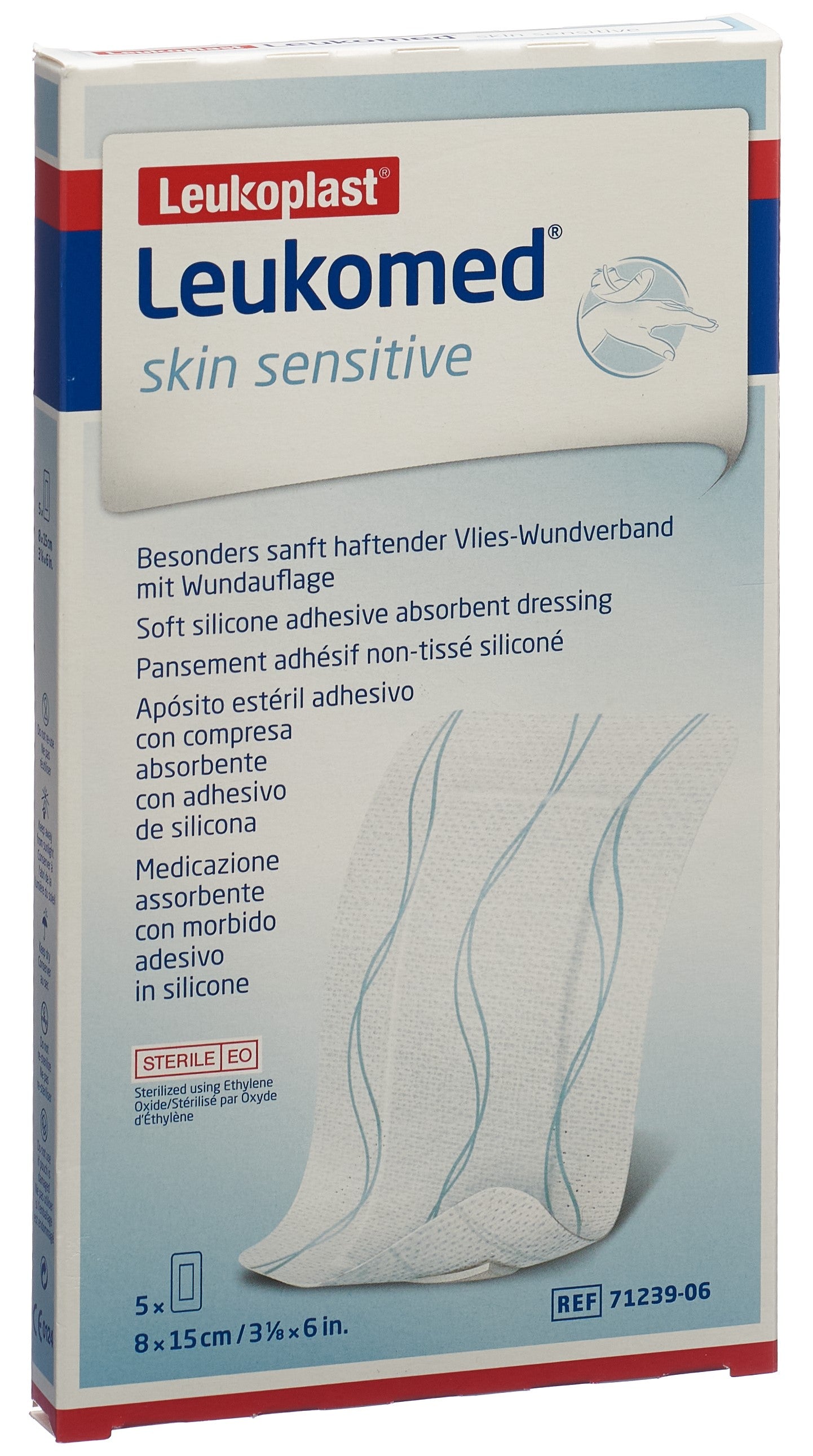 LEUKOMED skin sensitive 8x15cm