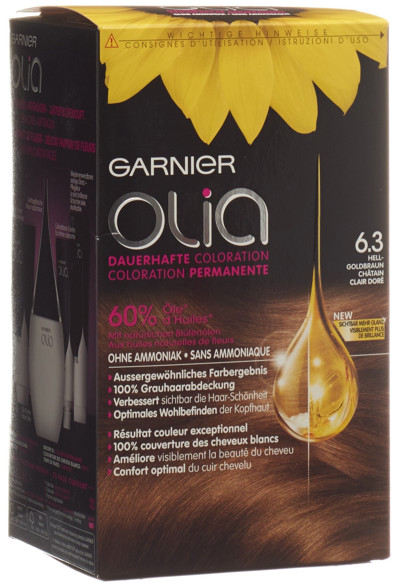 OLIA Haarfarbe 6.3 Hellgoldbraun