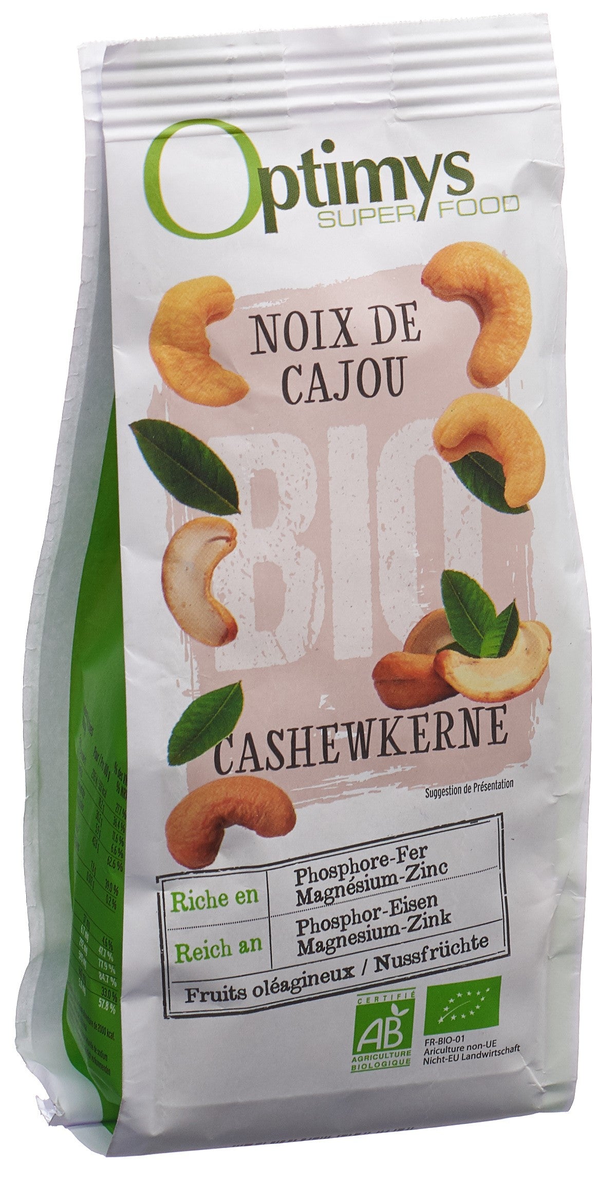 OPTIMYS Cashewkerne Bio