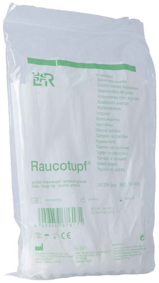 RAUCOTUPF Wattestäbch 15cm gr Kopf