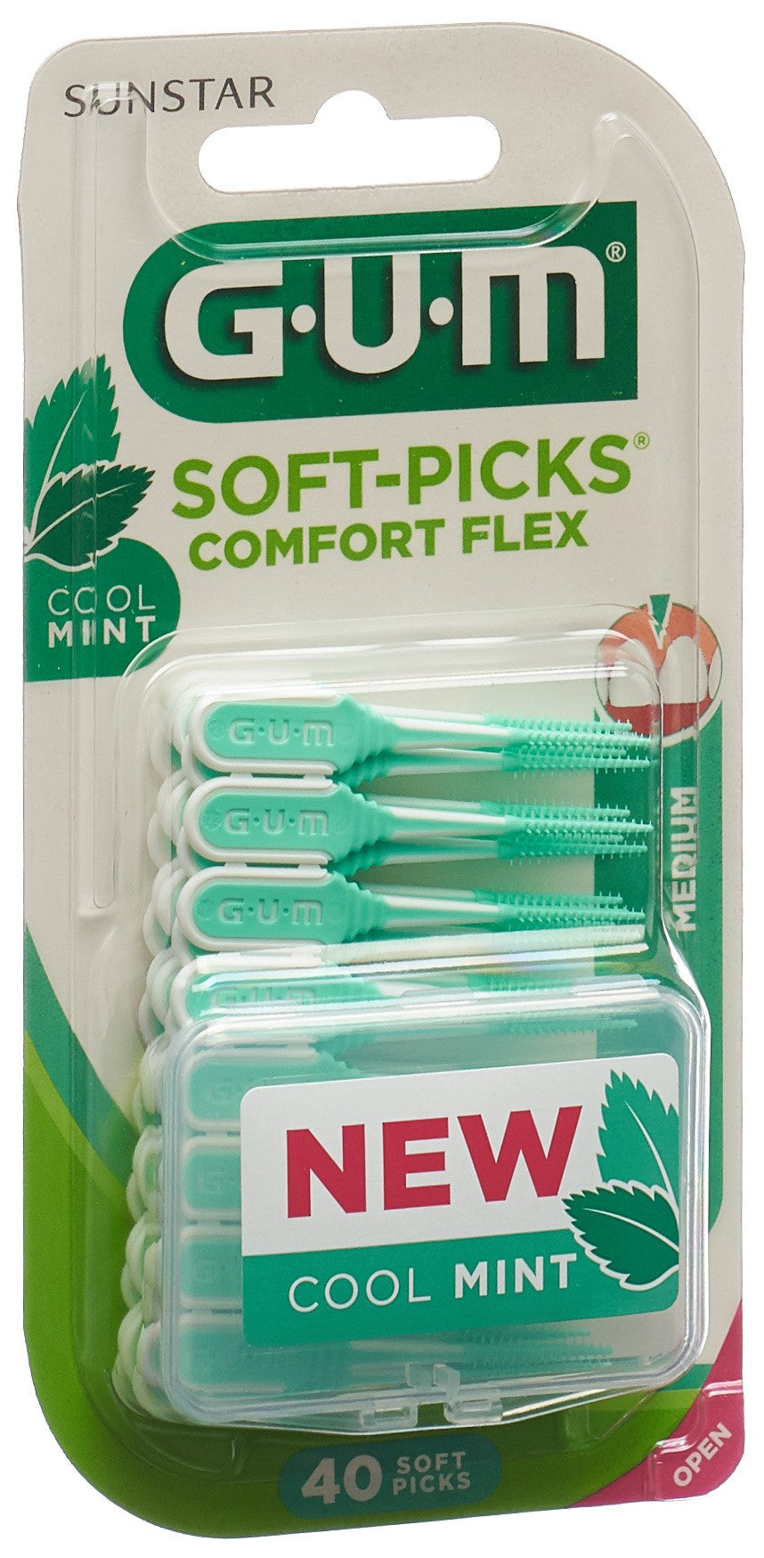 GUM Soft-Picks Comfort Flex Reg Cool Mint