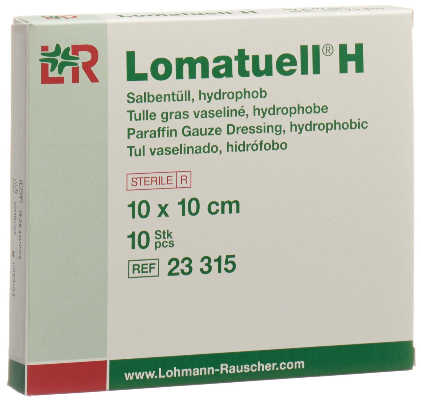 LOMATUELL H Salbentüll 10x10cm steril