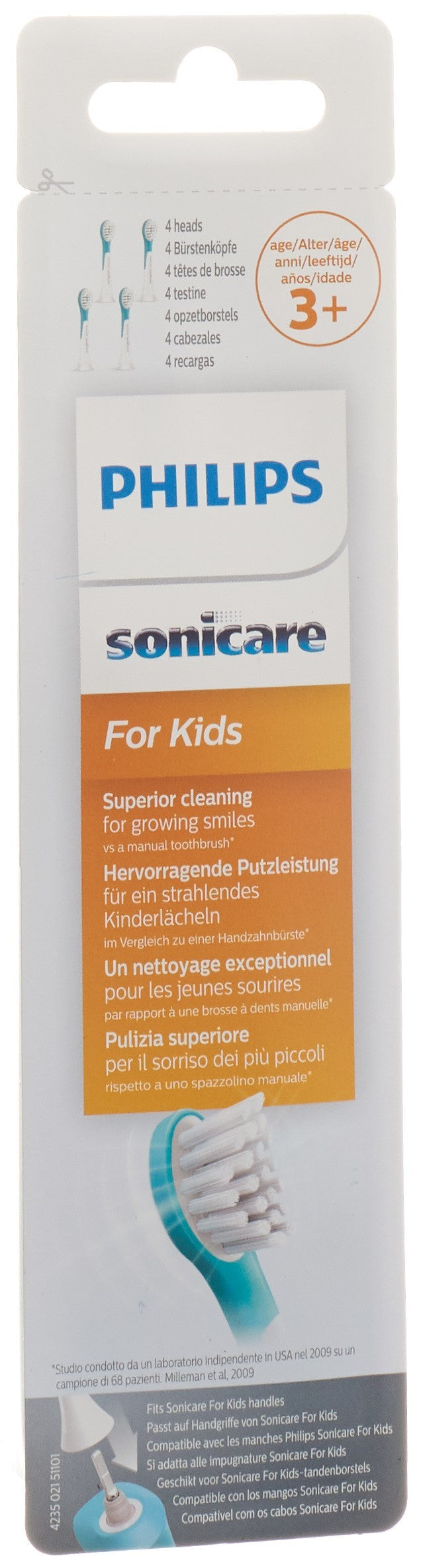 PHILIPS Sonicare Ersatzbür Kids HX6034/33 4J