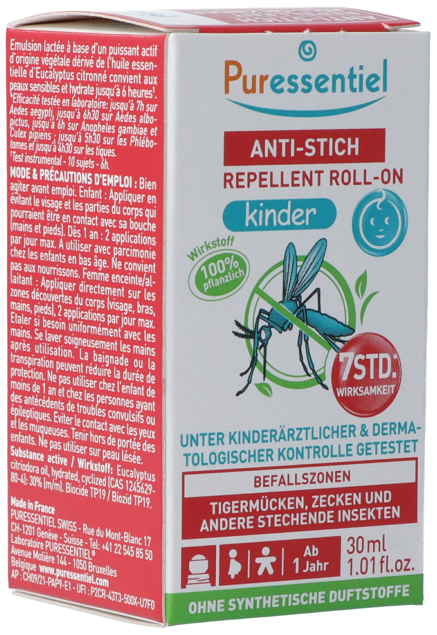 PURESSENTIEL Anti-Stich Abwehr Roll on Kind