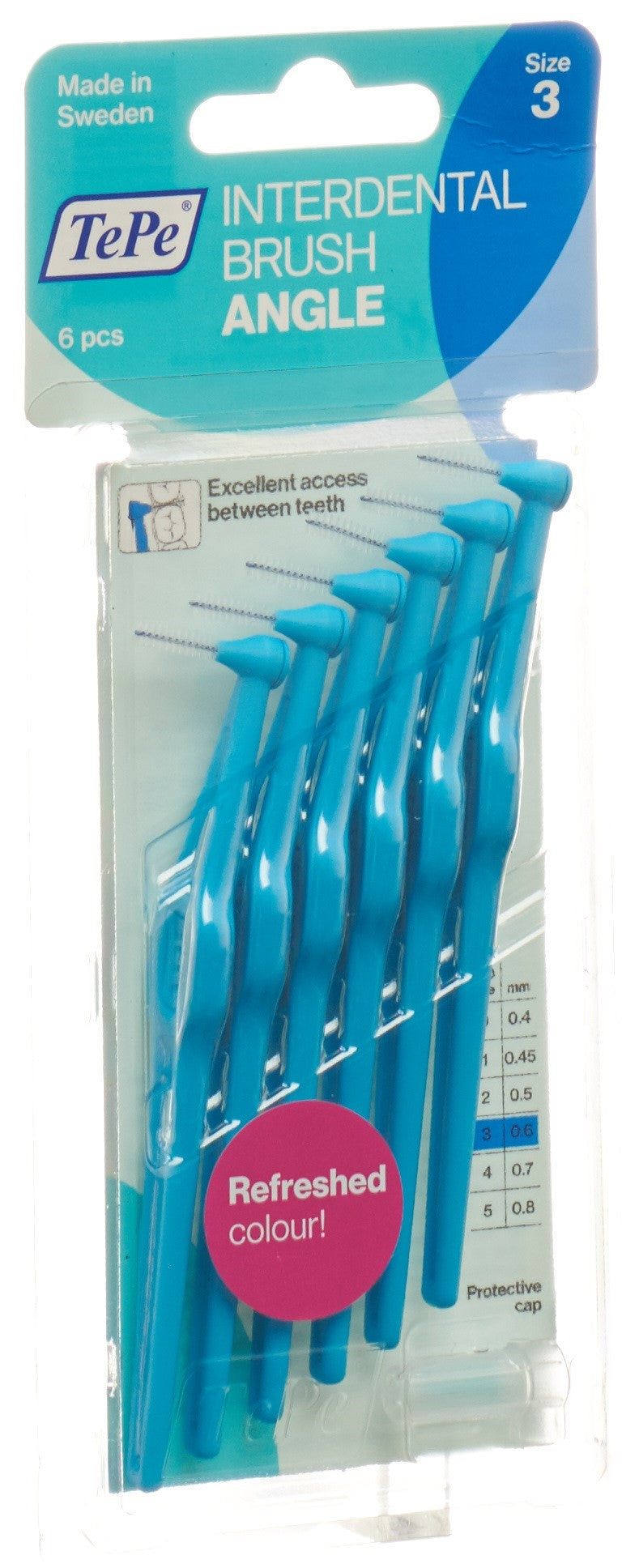 TEPE Angle Interdental-Brush 0.6mm blau