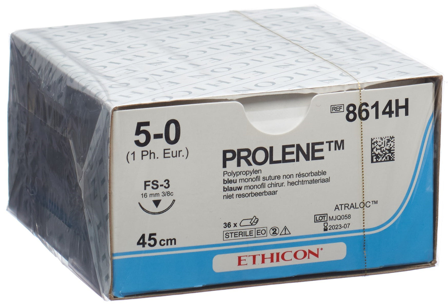 PROLENE 45cm blau 5-0 FS-3