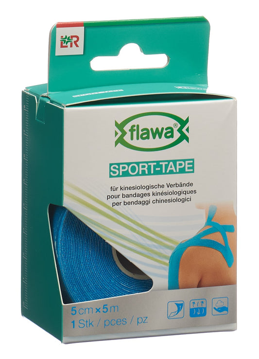 FLAWA Sport-Tape 5cmx5m blau