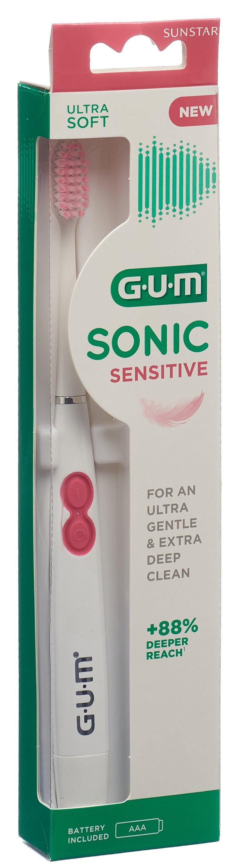 GUM Sonic Sens elektr Zahnbürste weiss