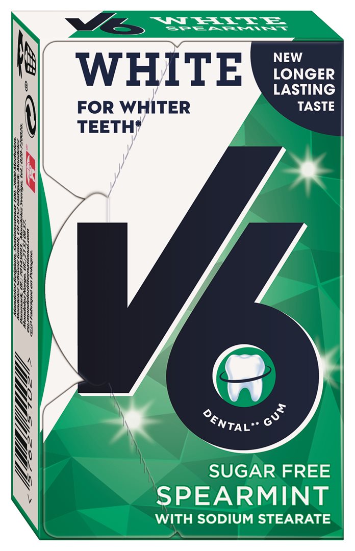 V6 White Kaugummi Spearmint (#)
