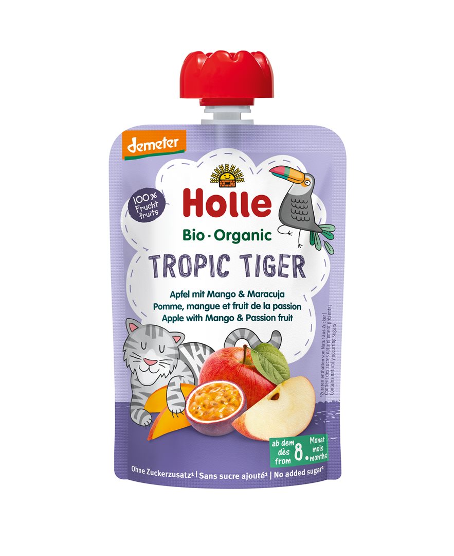 HOLLE Tropic Tiger Pouchy Apfel Mango Maracu