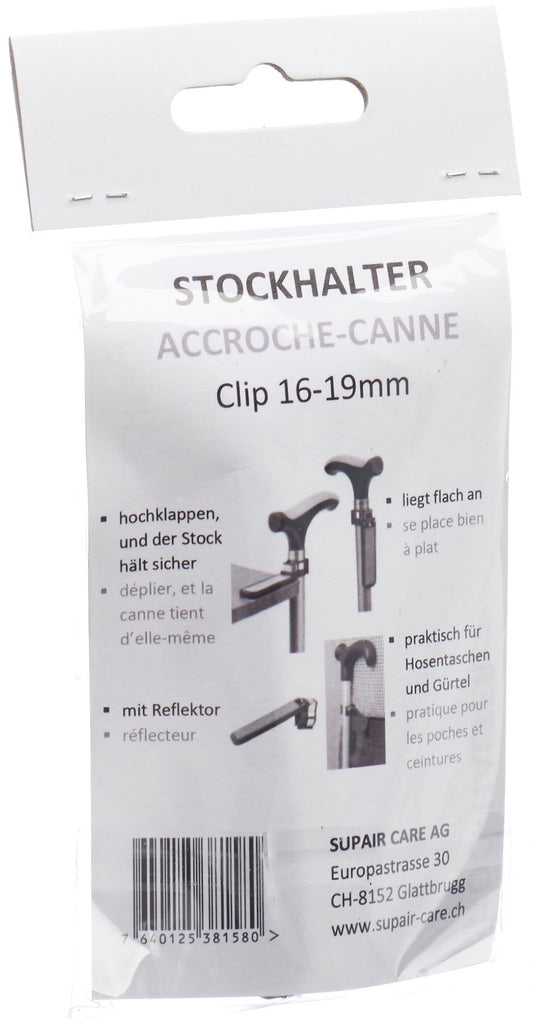 SUPAIR Gehstockhalter mit Reflektor 16-19mm