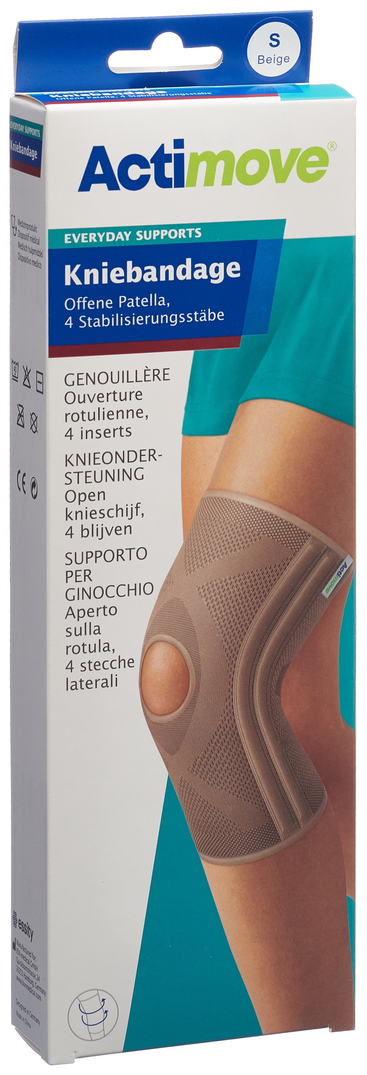 ACTIMOVE Everyday Support Kniebandage S off Patel