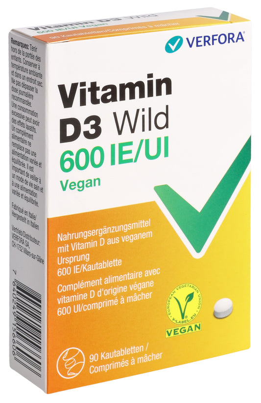 VITAMIN D3 WILD Tabl 600 IE vegan