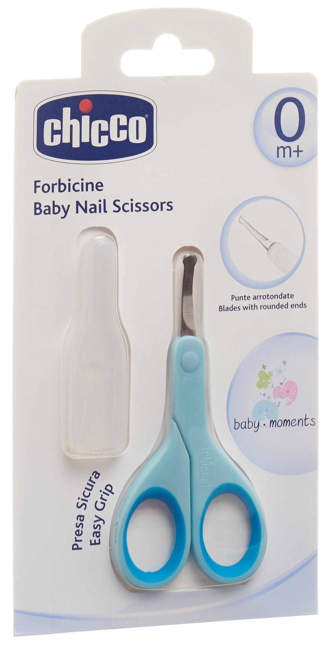 CHICCO Babyschere mit Schutzkappe hellblau