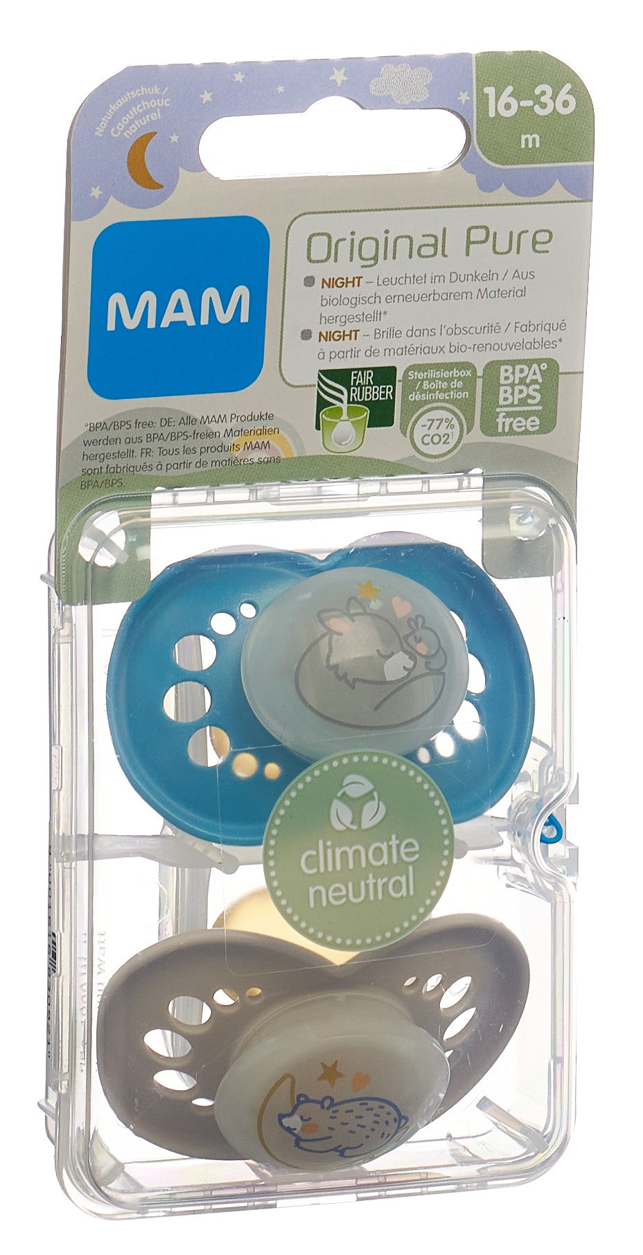 MAM Night Nuggi Kautschuk 16-36m