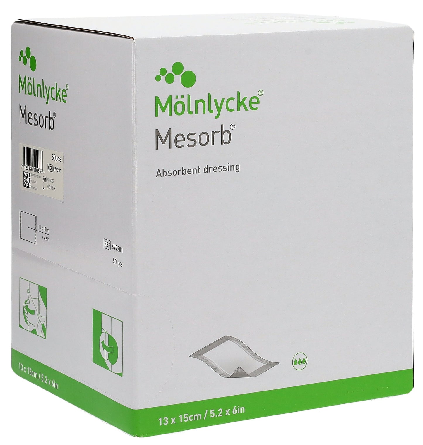 MESORB Absorbier Saugverband 13x15cm steril