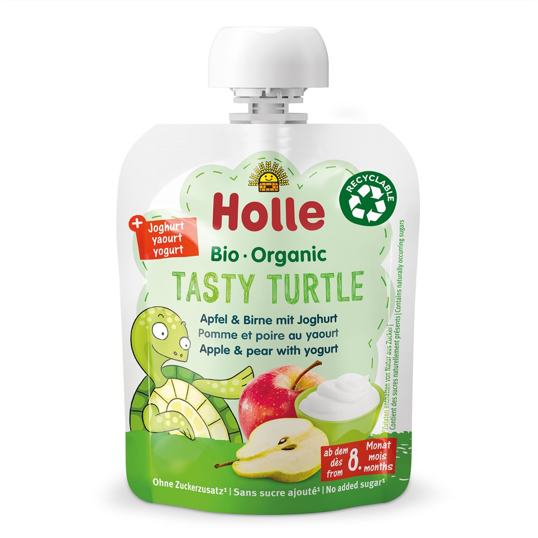 HOLLE Tasty Turtle Apfel&Birne mit Joghurt