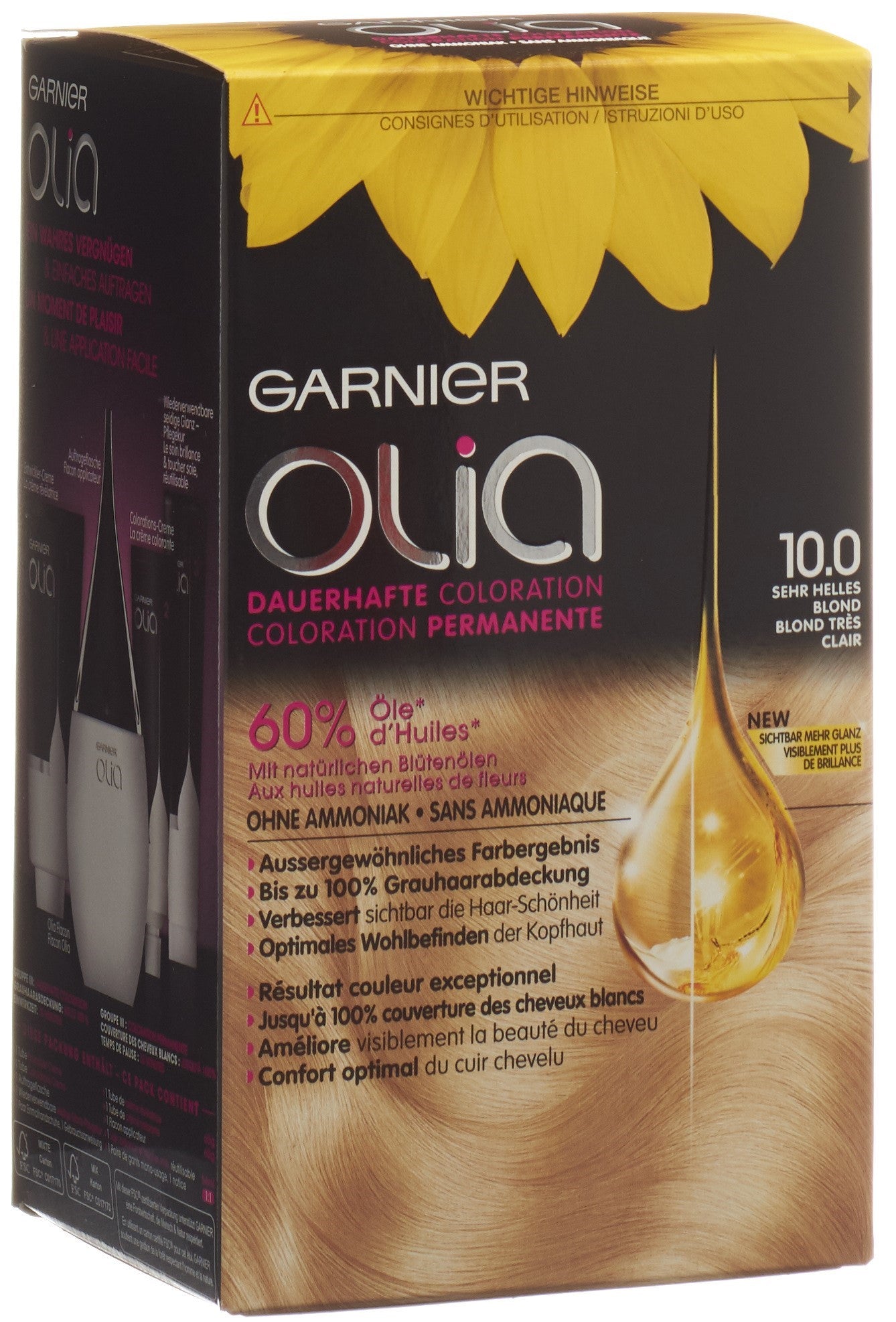 OLIA Haarfarbe 10.0 sehr helles Blond