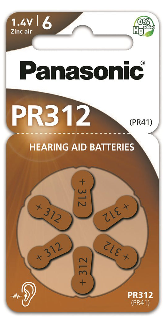 PANASONIC Hörgerät Batterien 312