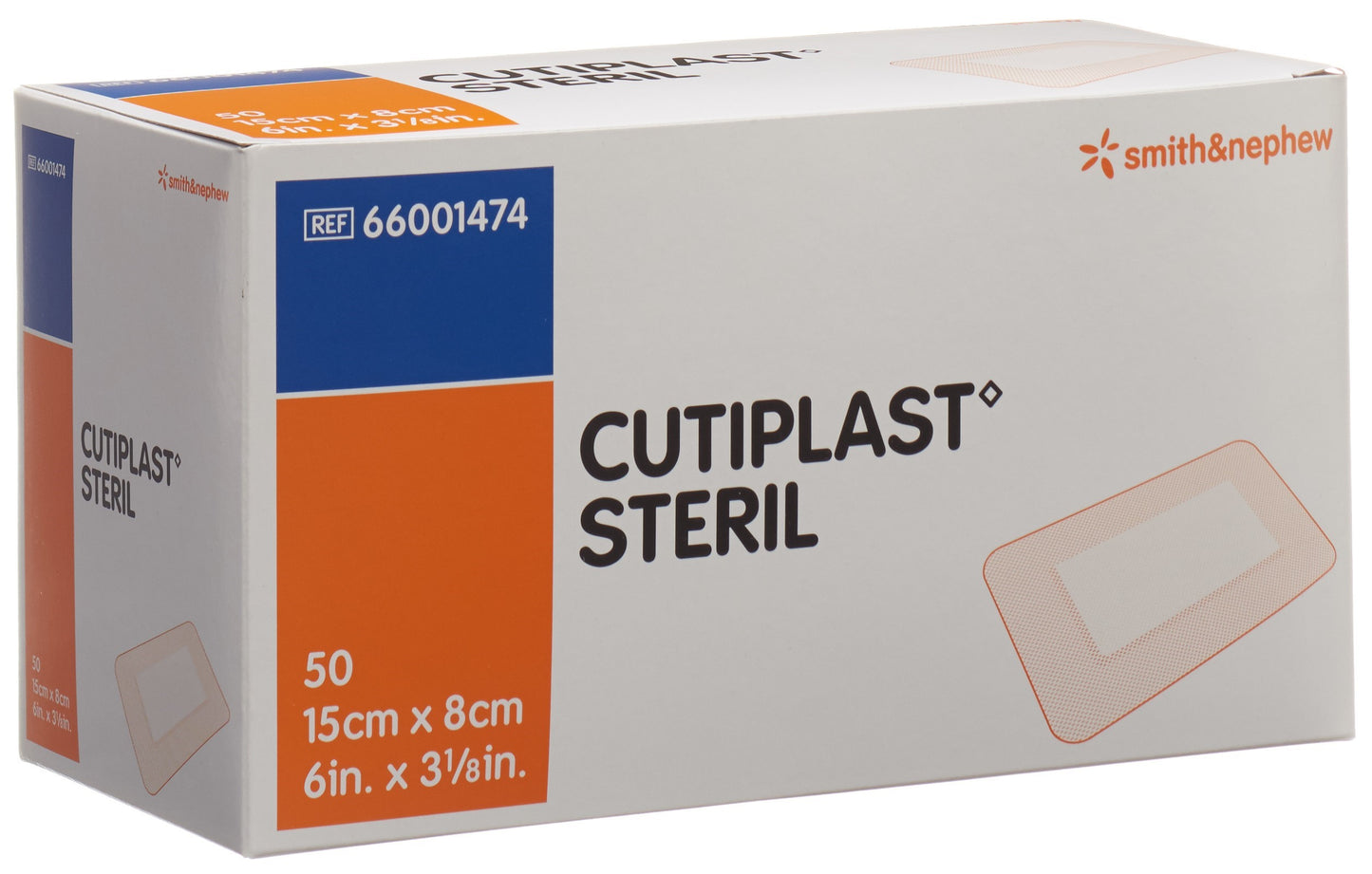 CUTIPLAST STERIL Wundverb 15cmx8cm weiss