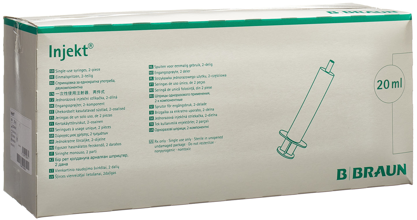 B. BRAUN Spritze 20ml Luer 2teil ex