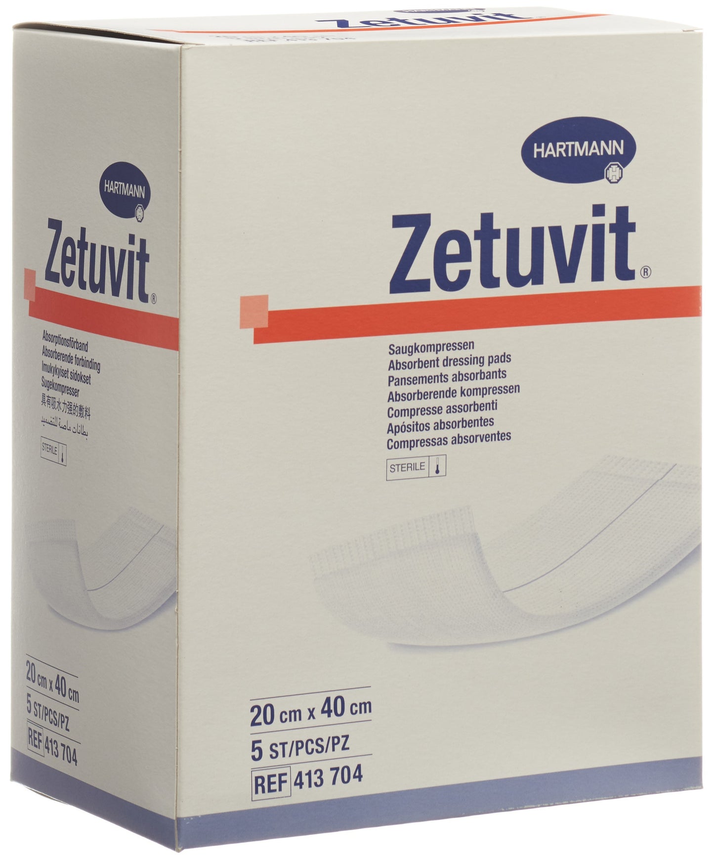 ZETUVIT Absorptionsverband 20x40cm steril