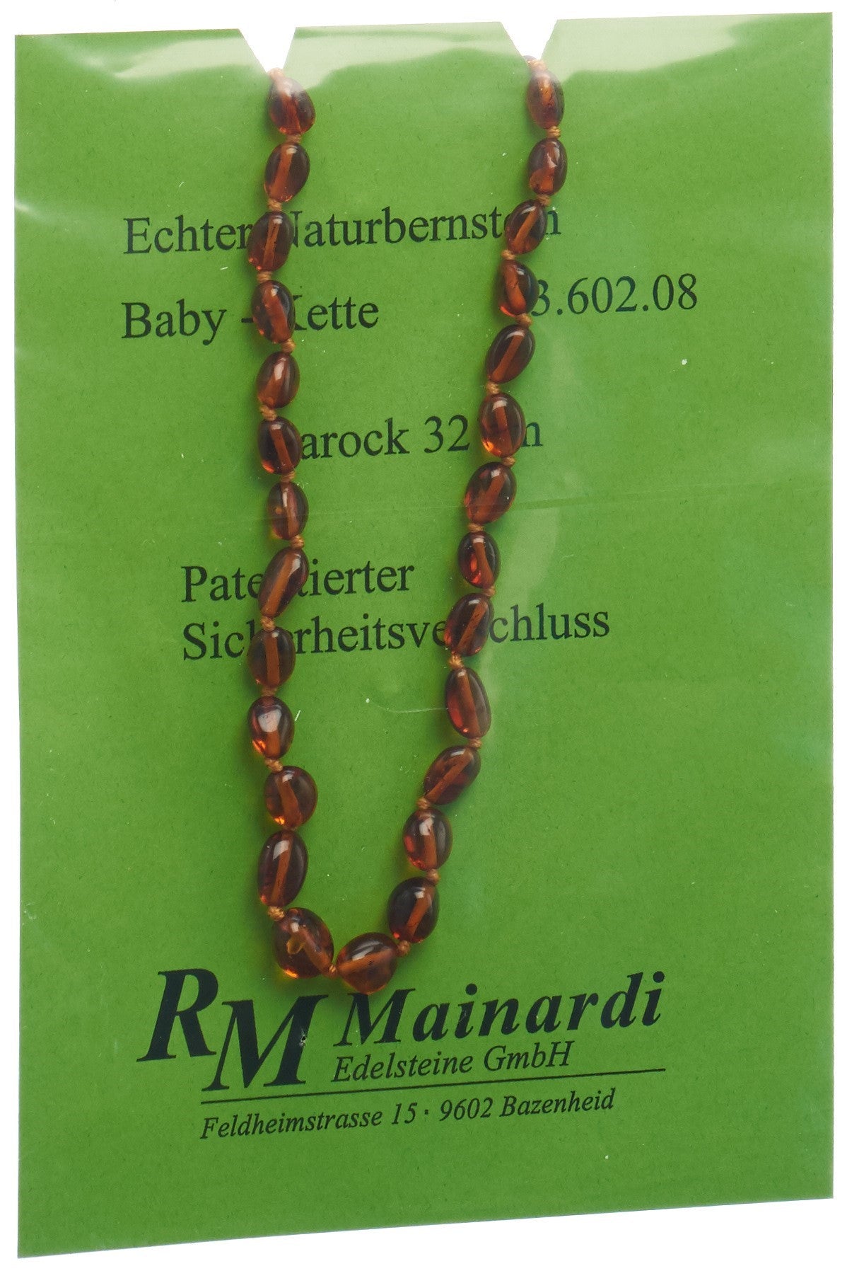 MAINARDI Natur Bernstein 32cm Barock Sicherheitsv