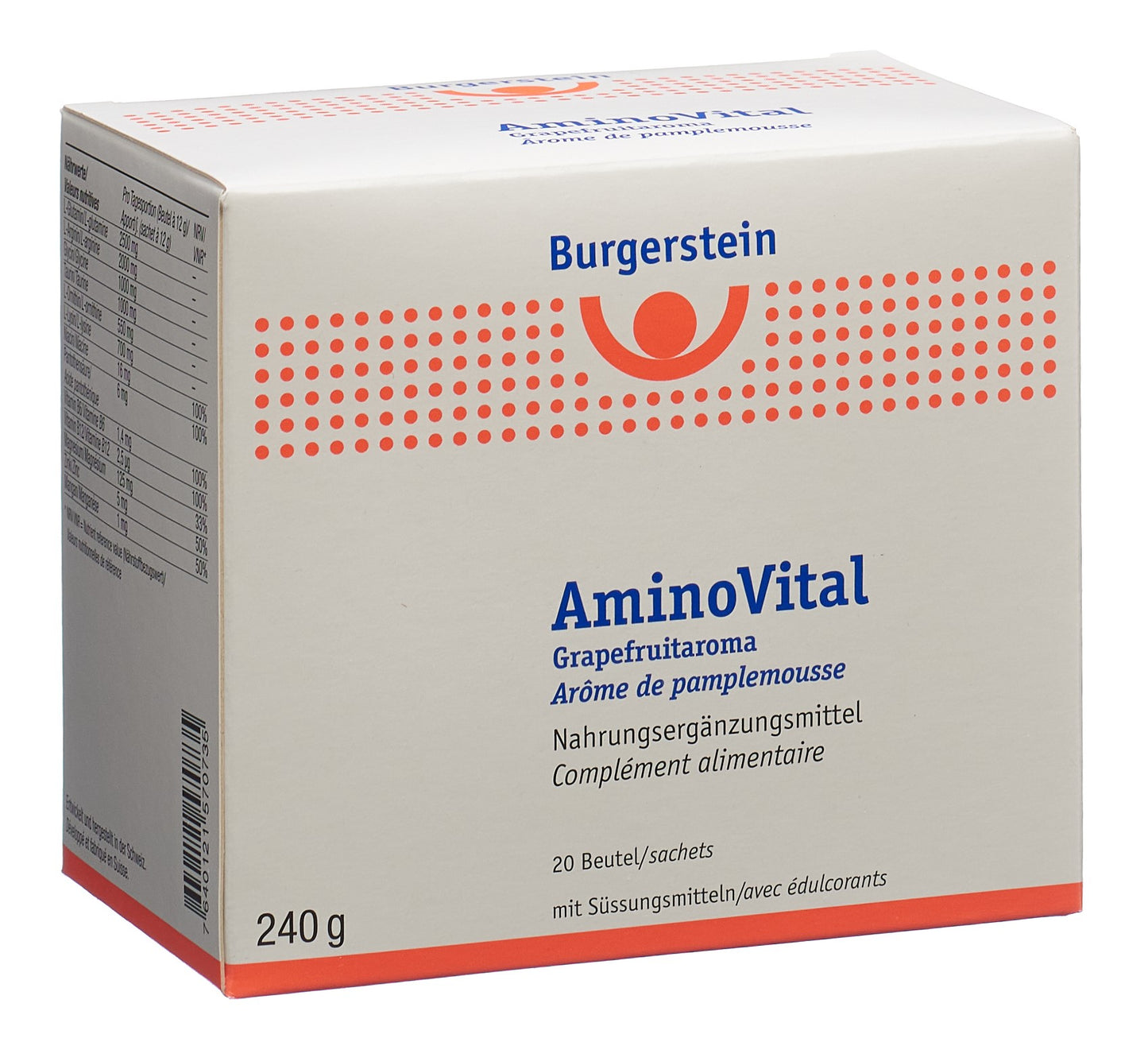 BURGERSTEIN Aminovital Plv Grapefruit