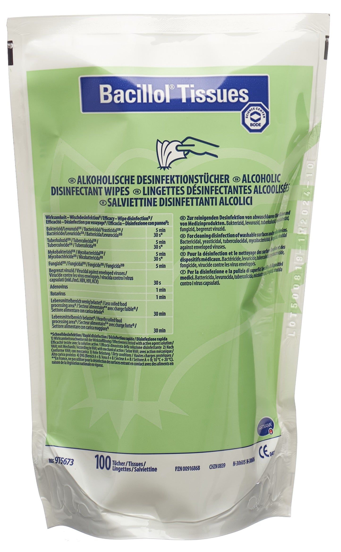 BACILLOL Tissues Flächendesinfektion ref
