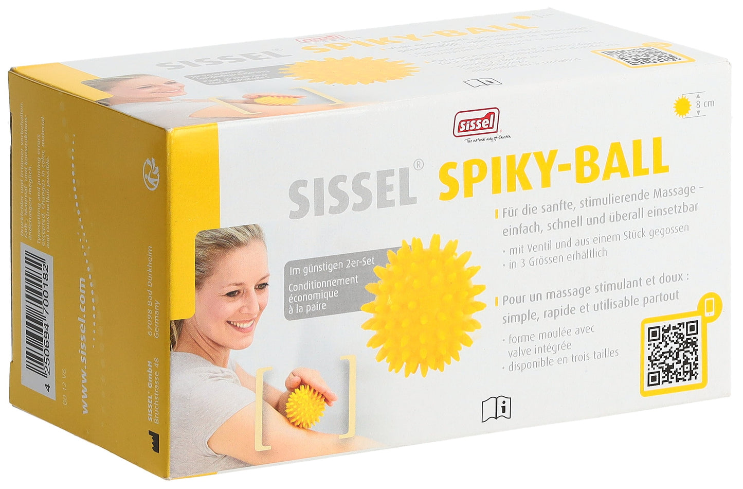 SISSEL Spiky-Ball 8cm gelb