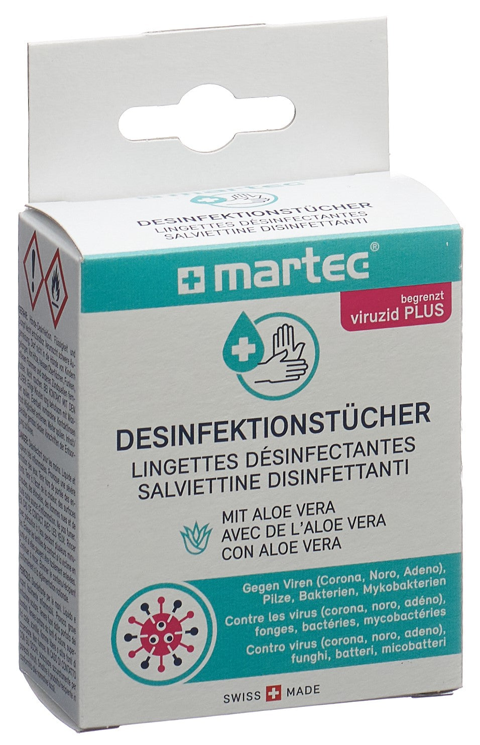 MARTEC Desinfektionstücher mit Aloe vera