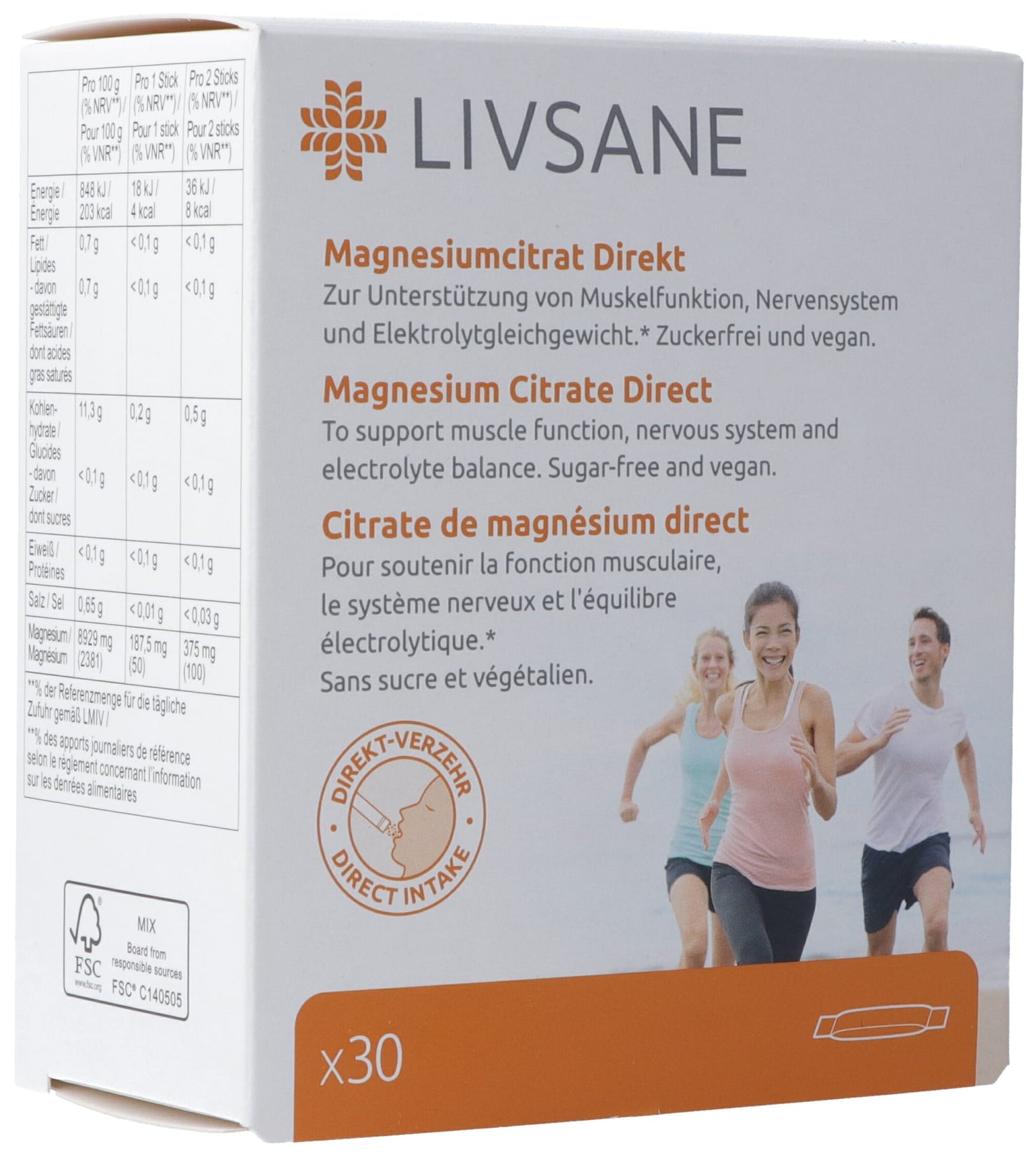 LIVSANE Magnesiumcitrat Direkt