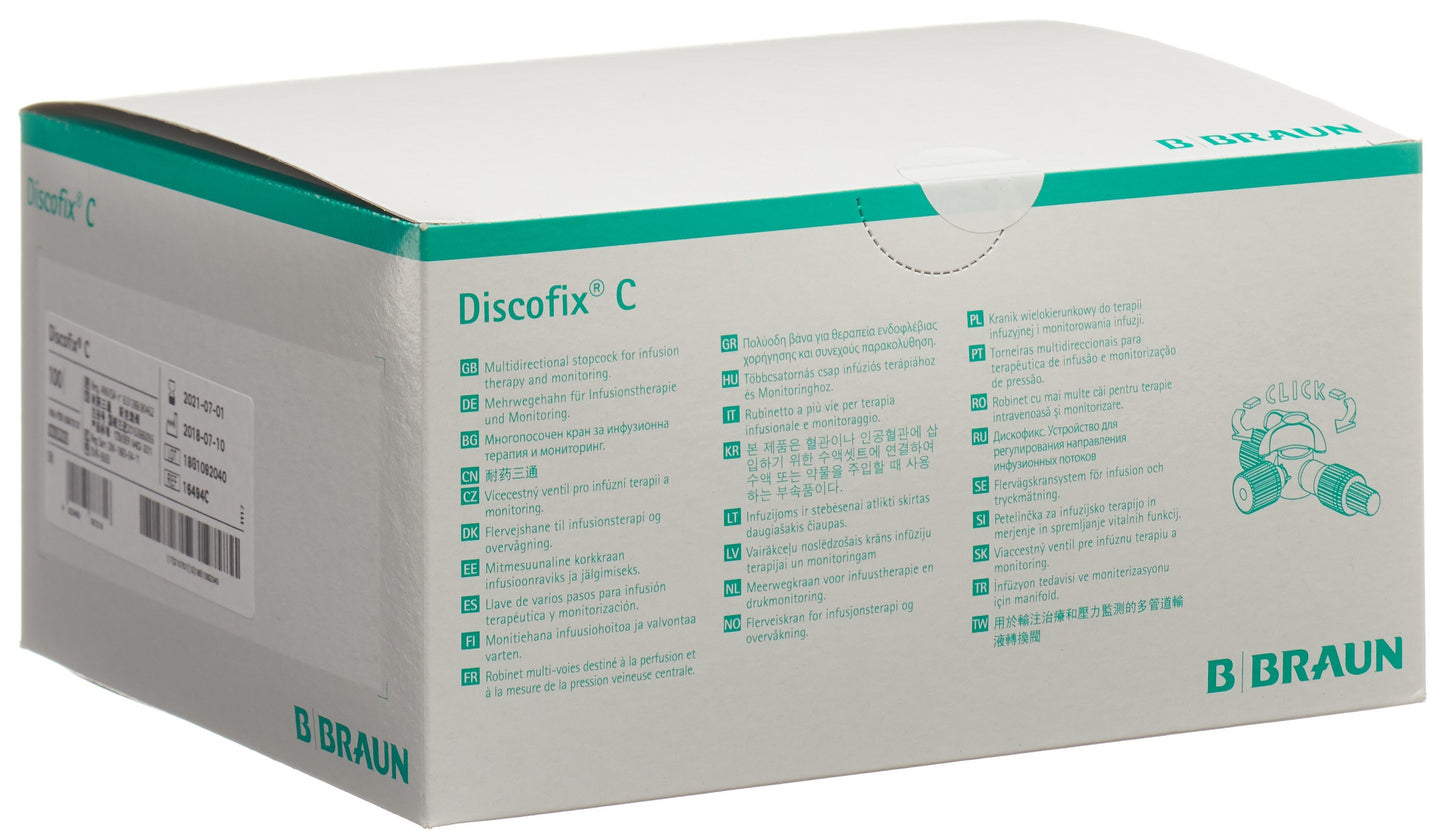 DISCOFIX C 3 Wegehahn 2 Verschluss blau