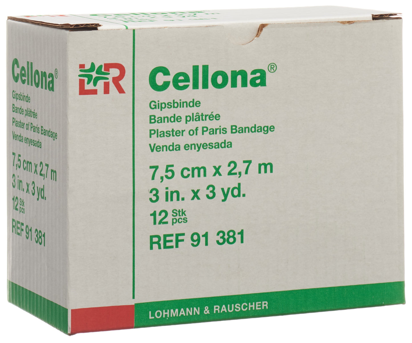 CELLONA Gipsbinden 2.75mx7.5cm feincremig
