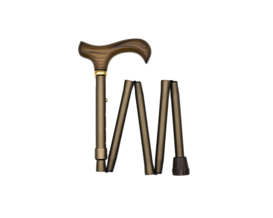 GASTROCK Faltstock 78-86cm 5f Alu bronze Derby