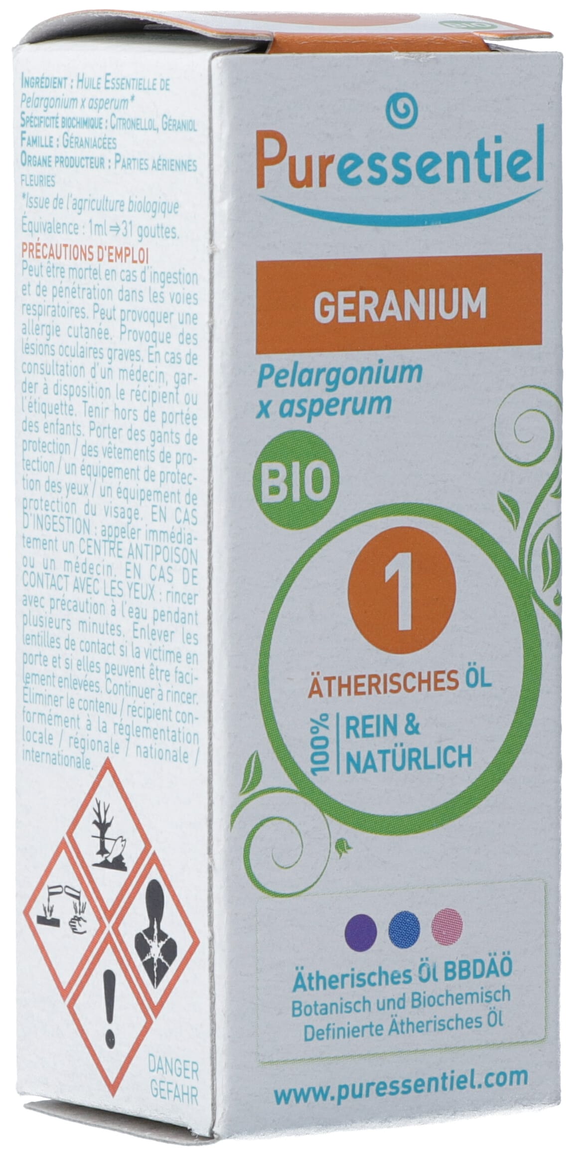 PURESSENTIEL Geranium Blüt wohlrie Äth/Öl Bio