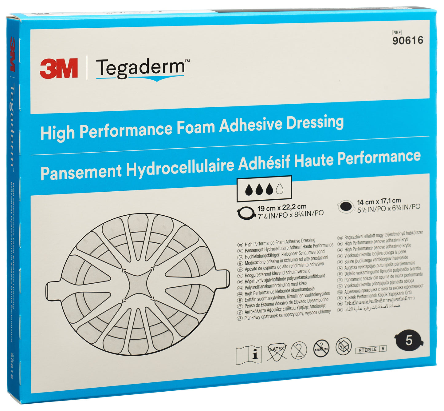 3M TEGADERM FOAM HP Schaumkomp 14x17.1cm adh