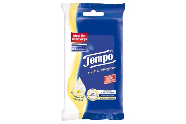 TEMPO Toilettenpapier feucht Sanft&Pfl Trav