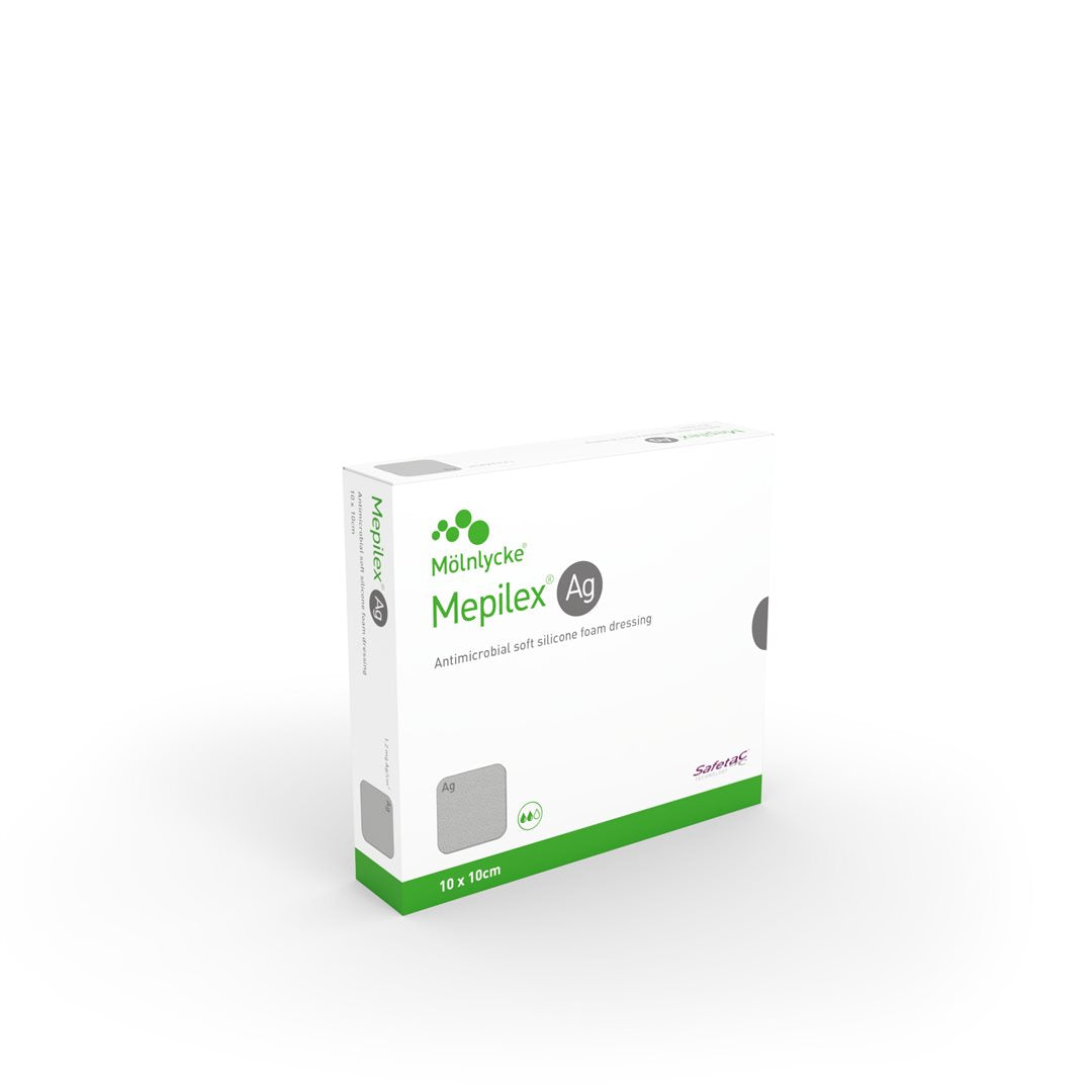 MEPILEX Ag Schaumverband Safetac 10x10cm Sil