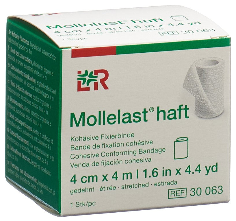 MOLLELAST haft Fixierbinde 4cmx4m weiss