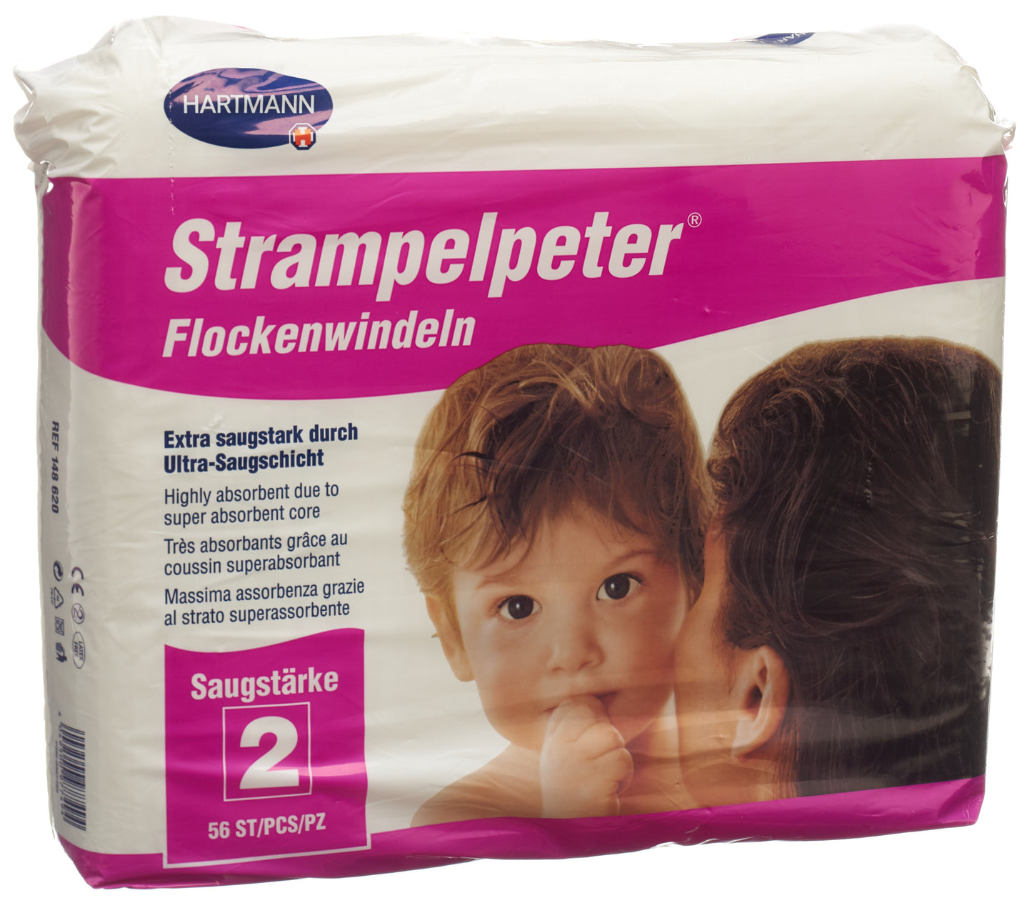 STRAMPELPETER Flockenwindeln Saugstärke 2