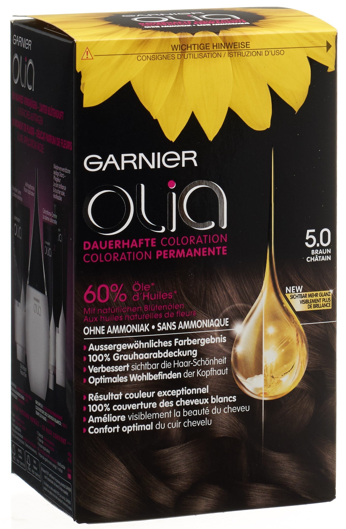 OLIA Haarfarbe 5.0 Braun