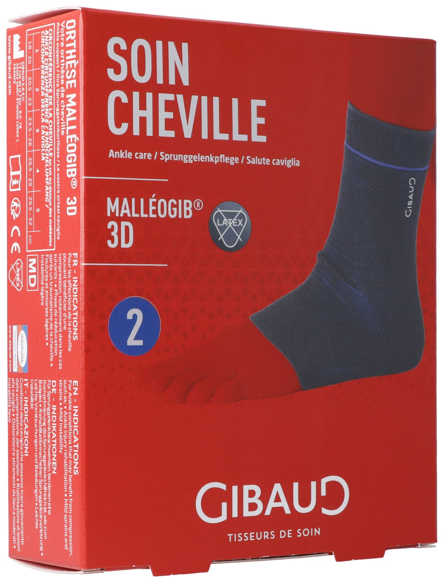 GIBAUD Malleogib 3D Sprunggelenkbandag Gr2 20-23cm