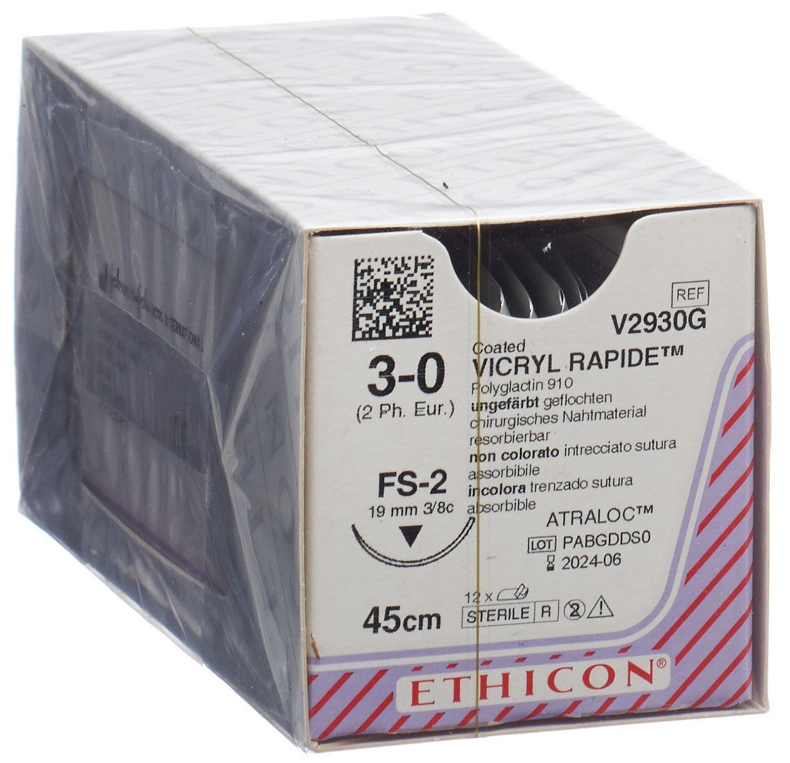VICRYL RAPID 45cm ungefärbt 3-0 FS-2