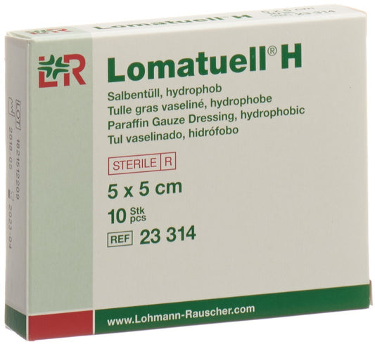 LOMATUELL H Salbentüll 5x5cm steril