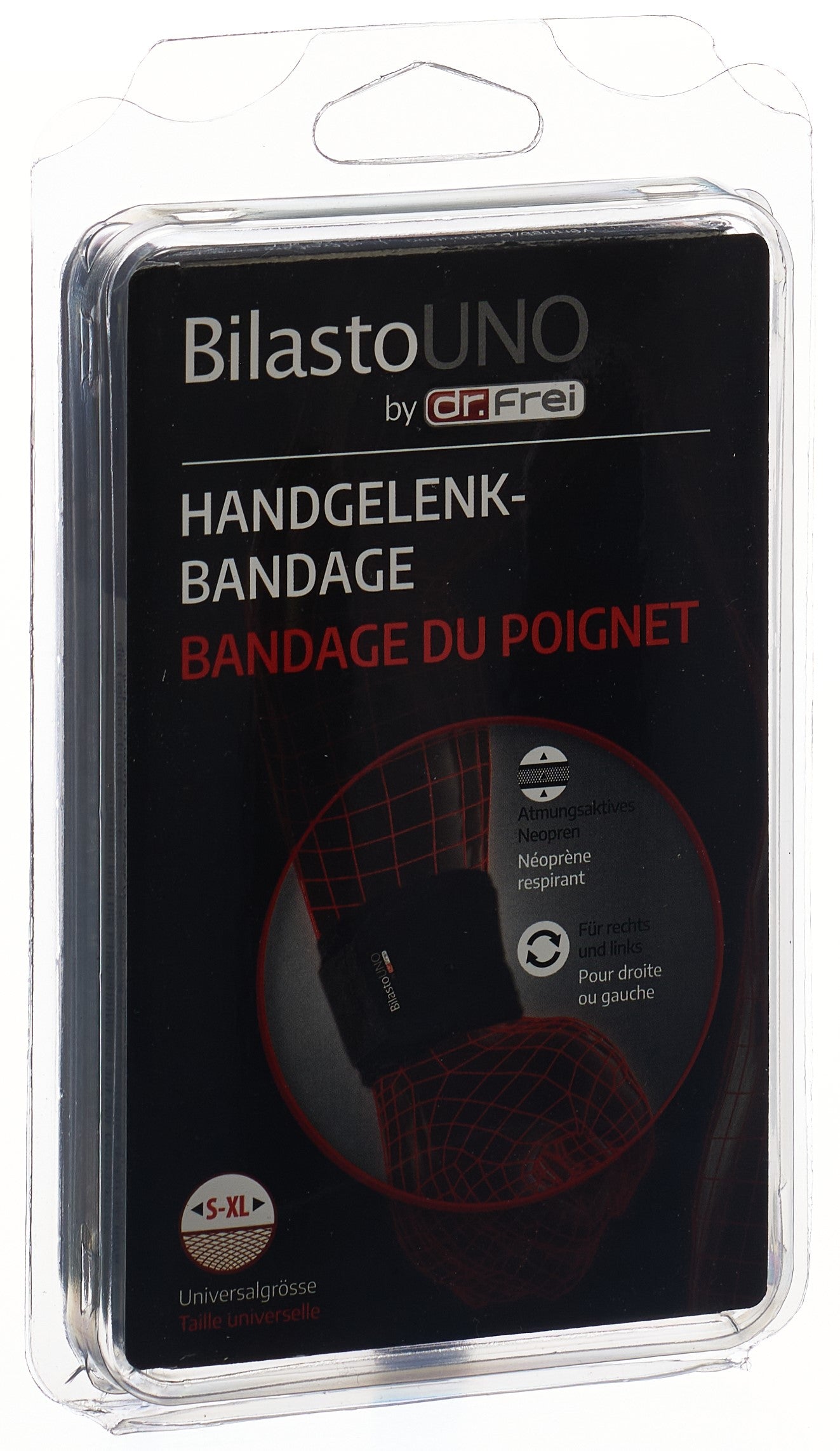 BILASTO Uno Handgelenkbandage S-XL mit Velcro