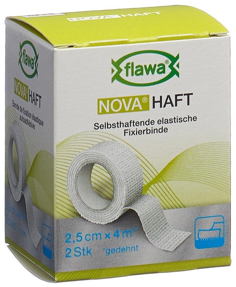 FLAWA NOVA Haft kohäsive Gazebinde 2.5cmx4m