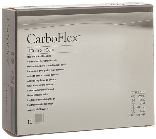 CARBOFLEX Aktivkohle Verband 10x10cm steril